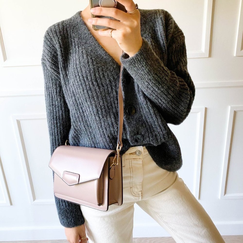 The Bobbi Leather Small Crossbody Bag - Pink - Picture 6 of 16